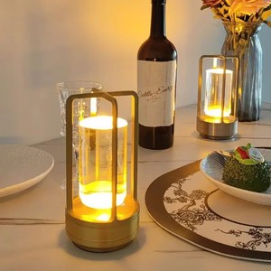 Rechargeable DC Aluminum Wireless Modern Simple LED Touch Control Dimmable Table Lamp for Restaurant Hotel Bedroom Decor