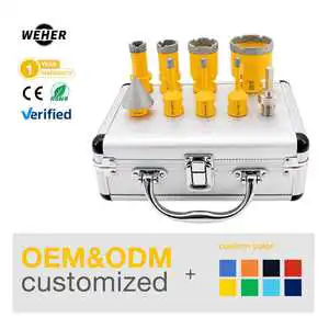 High-quality diamond Drill Bit Kit (6/6/8/20/25/35/50mm + 35mm Chamfered Drill Bit + Adapter)suitable for Tile, Ceramics, Marble