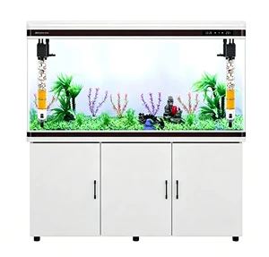 Top Filtration Rectangular Glass Aquarium Tank 100 Gallon Smart Operating Cabinet Home Living Room Fish Tank Goldfish Ornamental