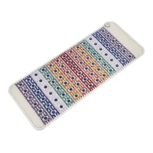8 Gems Amethyst Tourmaline Far Infrared Electric Heating Mat 660nm 850nm Red Light Photon PEMF Therapy Tourmaline Chakra Mat