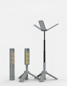 Outdoor Foldable Camping Light Telescopic 1m Work Lamp Power Bank Flashlight Tripod Flame Lantern CE ROHS IP44 UKCA PSE