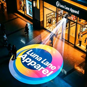 Source Factory Waterproof LED Gobo Logo Projector Lamp Outdoor Advertising Light for Retail Shop Storefront Entrance Wall Signs