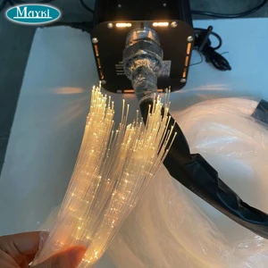 DMX512 RGB Twinkle 50W Fiber Optic Light Engine With Plastic Fiber Optic Cable LED Ceiling Starry Lights Kit For Ceiling Star