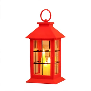 Top Picks Lanterns with 3 Led Candles Home Decorative Hanging Lanterns Cross Printed Plastic Candle Lantern