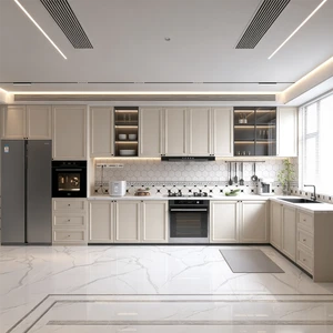 Modern Design Single Kitchen Storage Cabinets Lacquer Door Full Kitchen Cabinets Set For Projects