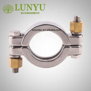 Stainless Steel Sanitary High Pressure Clamp With Screw Bolt Brass Nut