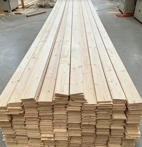 Kiln Dried Spruce Wood Ceiling Planks Natural Pine Interior Decoration