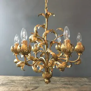 French Vintage Iron Branch & Leaf Chandelier American Luxury Middle Size Pendant Light for Living Room Dining Room Bedroom