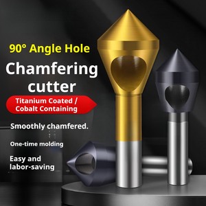 90 Degree Cobalt-Containing Titanium-Coated Oblique Hole Drill Bits Chip Removal Chamfer Screw Countersink Deburring Bit