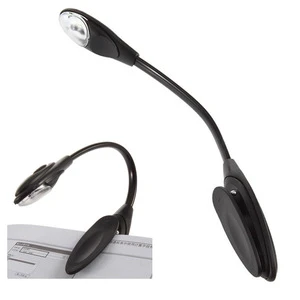 Goldmore4 Flexible Mini Clip on LED Book Reading Light Adjustable Super Bright Bedside Study Book Lamp