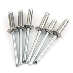In Stock Aluminum Open-end Blind Rivet Round and Flat Head Titanium Open Flange Pop Rivets