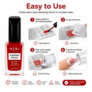 Long Lasting Eco-Friendly 2 1 Stamping Polish Intense Pink Glowy Transparent Nourishing Fast Drying Manicure Pedicure