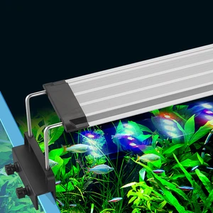 Aluminum Ultra-Thin LED Aquarium Light Full Spectrum Plant Grow Light Fish Tank Lighting Bracket Lamp for Planted Aquariums