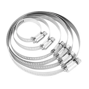 304 Stainless Steel 91-114mm American Type Hose Clamp Adjustable Slotted Bolt Band Hose Clamp Pipe Clamp for Tube Connection