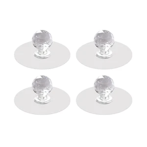 6cm Foldable Double Waterproof PVC Suction Cup Multifunctional Cabinet Door Handle Non-punching Self-adhesive Bathroom Clothing