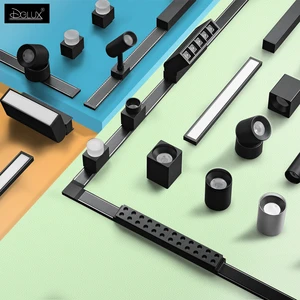 DGLUX Slim Black Magnet Track Lamp 48v Mini Ceiling Surface Mounted Led Ultra-Thin Magnetic Track Light System