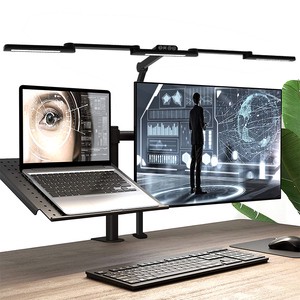 Luxury Office Home Hotel Reading Room Design Monitor Desktop Screen Swing Arm Metal Led Desk Lamp Table Light