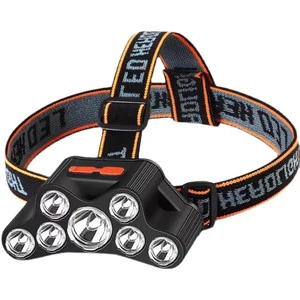 Powerful Outdoor Camping Waterproof Headlight Abs Rechargeable Led Cap Lamp Mining Headlamp for Hunting Fishing Riding