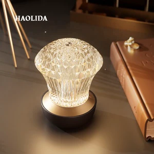 Dimmable Touch Control LED Reading Table Lamp with Novelty Shade Battery Powered Aluminum Modern Nordic Design for Living Room