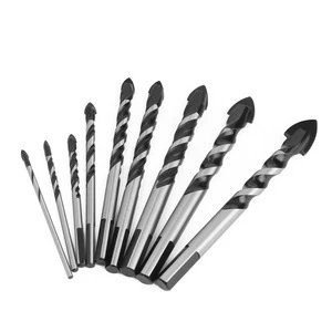9pcs Multifunctional Ba Wang Diamond Triangular Drill Bit, Single and Double groove Design