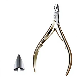 Professional Reusable Durable Stainless Steel Manicure Scissors Set Sharp Cuticle Nipper Curved Scissors For Nail Clipping Nail