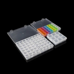 Professional Independent Grid Removable Manicure Drill Nail Plate PP Storage Ring Earrings Necklace Classification Jewelry