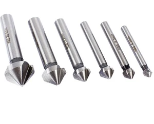 HSS 90 Degree 3 Flute Chamfer Metals Countersink Cutter Drill Bit Chamfering Tool