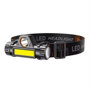 Outdoor USB Rechargeable Head Lamp Camping Light LED Waterproof Strong Light Flashlight with Tail Magnetic Detachable Head Lamp