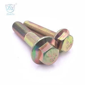 M16*30--100mm Yellow Zinc DIN 6921 Class 8.8 Grade 8 Hex Flange Bolt