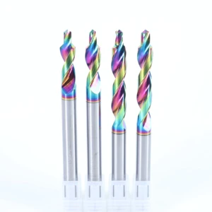 Tungsten Carbide Step Drill Bit Rainbow Coated Precision Multi Step Drilling and Smooth Hole for Metal