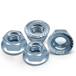 Ninggu DIN6923 Flange Nuts Hexagon 4.8/8.8 Grade Carbon Steel High Quality Factory