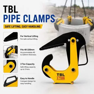 TBL Pipe Clamps Heavy Duty Pipe Lifting Clamp Industrial Pipe Handling Clamp