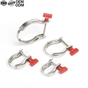 Stainless Steel SS304 Spring Clamp With Plastic Nut Convenient Fast Vacuum Quick Clamp Ring-KF16/25/40/50/NW Measured In Inches