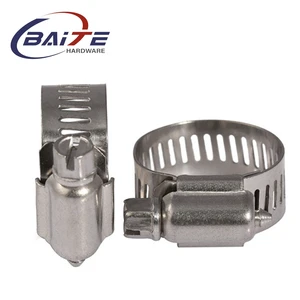 Stainless Steel Heavy Duty Pipe Clip Ss304 Worm Drive Hose Clamp W4 American Type Hose Clamp