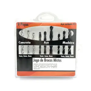 Hot Selling European Factory 9pcs Multifunctional Twist Drill Bits Set High Carbon Steel for Wood Metal Concrete Well Drilling
