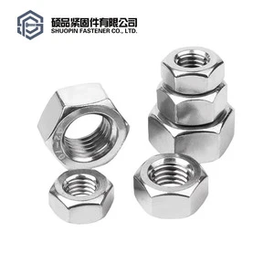 Stainless Steel Hex Nut (Metric DIN934 Coarse Thread) Grade A2-70 Fully Threaded Corrosion-resistant Hardware Fastener Mining