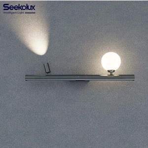 Hotel Spotlight LED Magnetic Track Lights Aluminum & Glass Wall Lamp Dimmable COB Anti Glare 3000K~6000K 5MM Ultra Thin Tracks