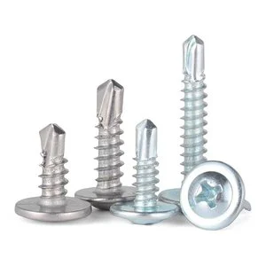 Fujinrui M4.2 Large Flat Head Self-Tapping Wood Screws Zinc Finish Carbon Steel CLASS 4 GB 40mm Dovetail Washer Metric System