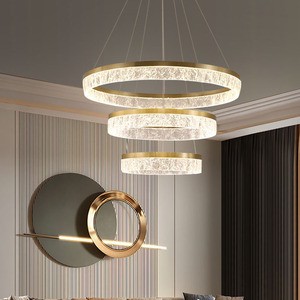 Modern Minimalist Art Creative Lighting Ceiling Chandelier Ring Pendant Lights in Living Room Acrylic Led Restaurant Chandelier