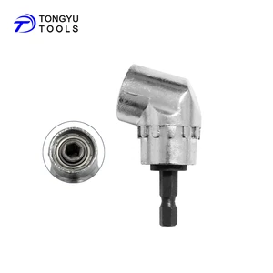 105 Degree Magnetic Right Angle Corner Drill Adapter With Bit Holder 1/4 Inch Hex Shank For Tight Space Screw Driving Work