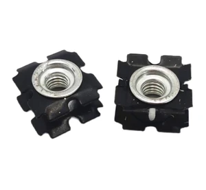 M6M8 Double Crown Layered Threaded Insert Round Spring Nut Star Nut Tube Connecting Nut Connectors Bicycle Tube Fork Headset