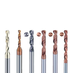 Tungsten Carbide Drill Bits Super Hard Coated HRC52 for CNC Machining 3D 5D 8D Drilling ODM OEM Customized 2 Flutes