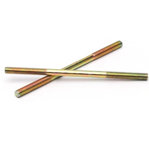 Customizable Zinc-Plated Carbon Steel Double-Ended Threaded Bolts for Connection & Fastening