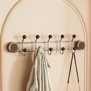 Heavy Duty Vacuum Suction Cup Hook Walnut Wood Grain No-Drill Reusable Waterproof Wall Hook for Bathroom Kitchen Home