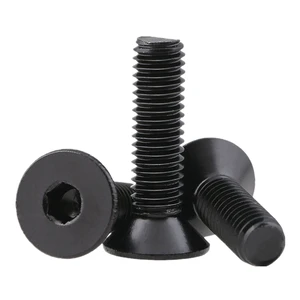 M2 M2.5 M3 M4 M5 M6 M8 M10 DIN7991 Black 304 Stainless Steel Socket Flat Head Allen Bolt Hex Countersunk Head Screw
