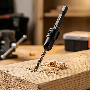 10-Piece Hex Shank Countersink Drill Bit Set for Wood 82°/90°