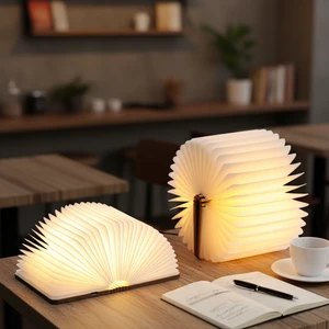 New Style Waterproof Gift Set Night Light Folding Paper Folding Book Lamp Led USB Gift Items Rechargeable Home Decoration