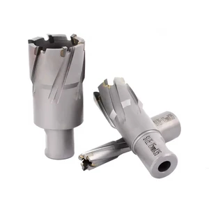 PMS 12-60mm HC35 D18mm Tungsten Carbide Weldon Shank Hard Alloy Steel Core Drill Coring Drill TCT Annular Magnetic Cutter Bits