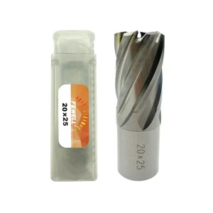 Hole Cutter Weldon Shank 20mm HSS Annular Cutter Magnetic Broach Core Drill Bit for Metal Cutting