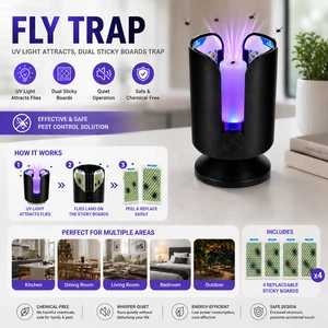 2026 New Design Indoor Flying Insect Trap With UV Light And Sticky Glue Board